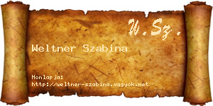 Weltner Szabina névjegykártya