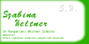 szabina weltner business card